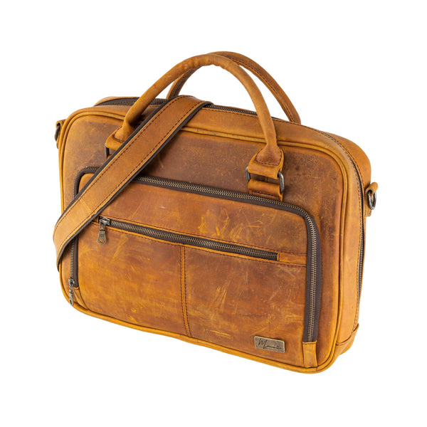 Portafolio 100% Cuero Mod. Holmes ( Crazy Miel)