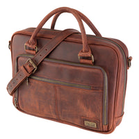 Portafolio 100% Cuero Mod. Holmes ( Crazy shedron)