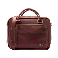 Portafolio 100% Cuero Mod. Holmes ( Pull up Roble )