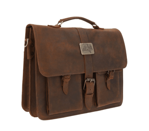 Portafolio 100% CUERO Mod. Messenger ( Crazy Café)
