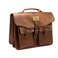 Portafolio 100% CUERO Mod. Messenger ( Pull roble )