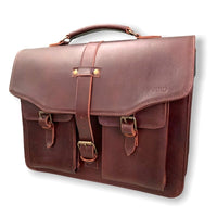 Portafolio 100% Cuero Mod. Messenger ( Pull up Shedron)