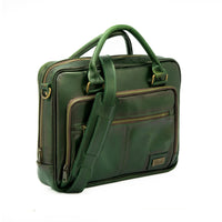 Portafolio 100% Cuero Mod. Holmes ( pull Verde)